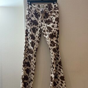 Western Cow Print Women's Jeans